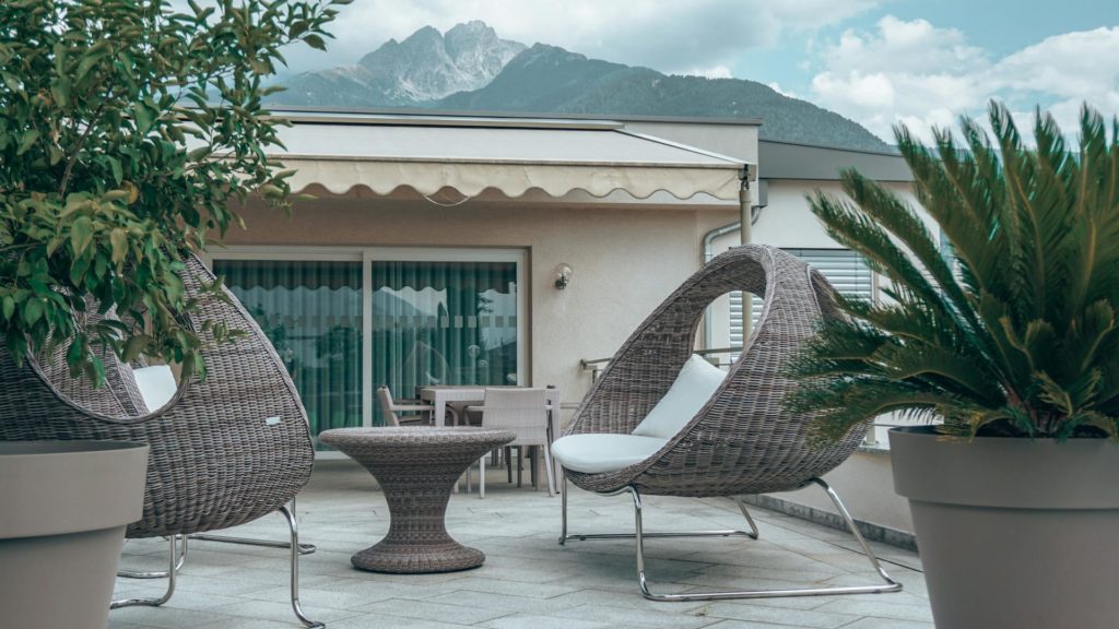 terrasse en travertin